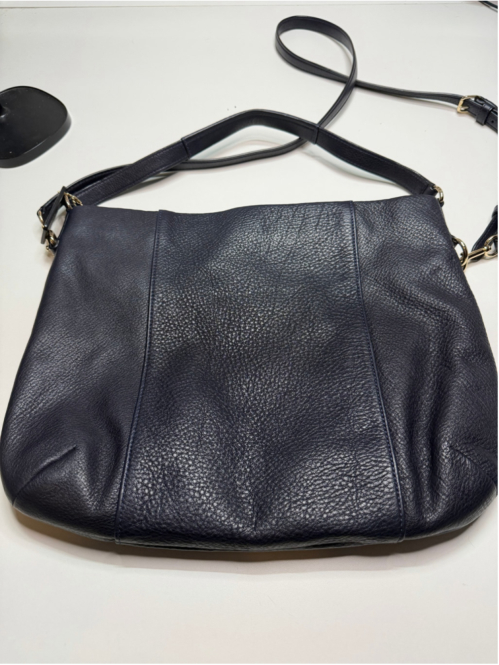 Gorgeous coach navy blue leather shoulder bag with removable Crossbody strap ￼ - Picture 7 of 11